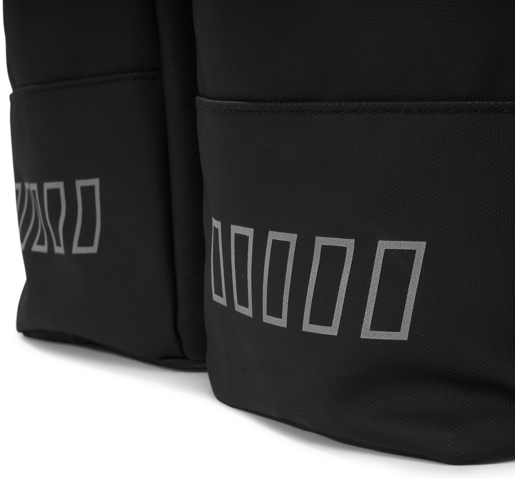 Gerecyclede dubbele fietstas Urban Proof Cargo 38 liter 30 x 15 x 42 cm - zwart