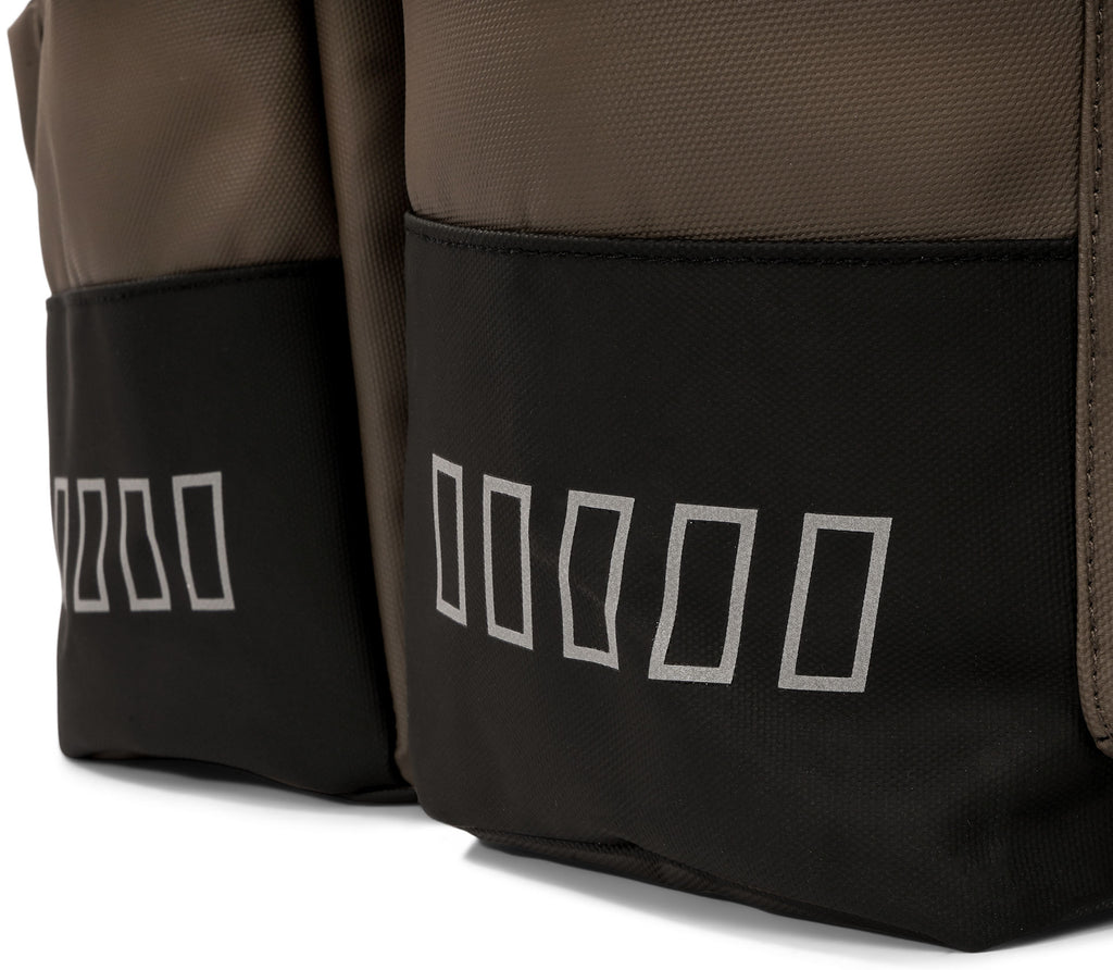 Gerecyclede dubbele fietstas Urban Proof Cargo 38 liter 30 x 15 x 42 cm - bruin