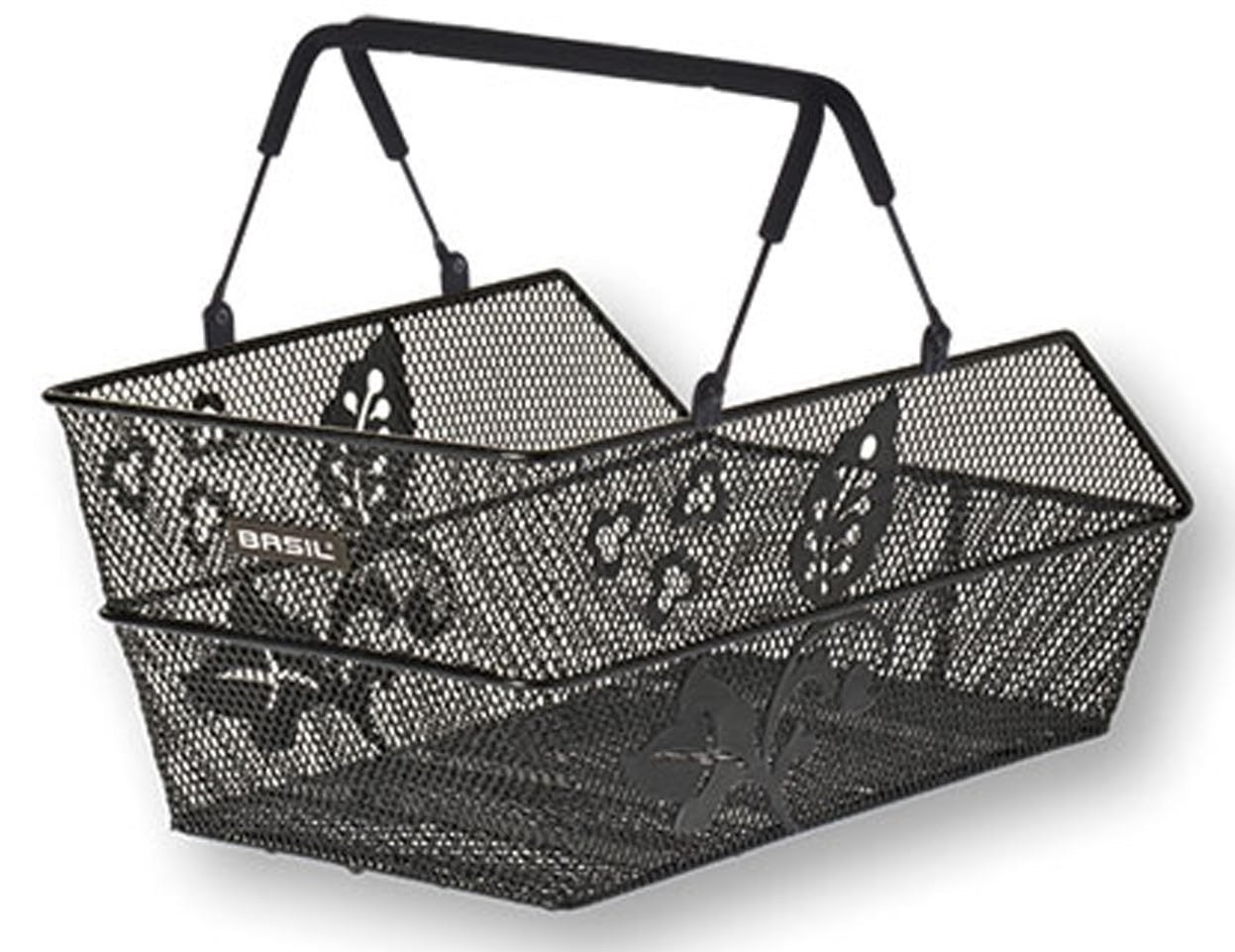 Fietsmand Basil Cento Flower Multi 44 x 30 x 23 cm - zwart