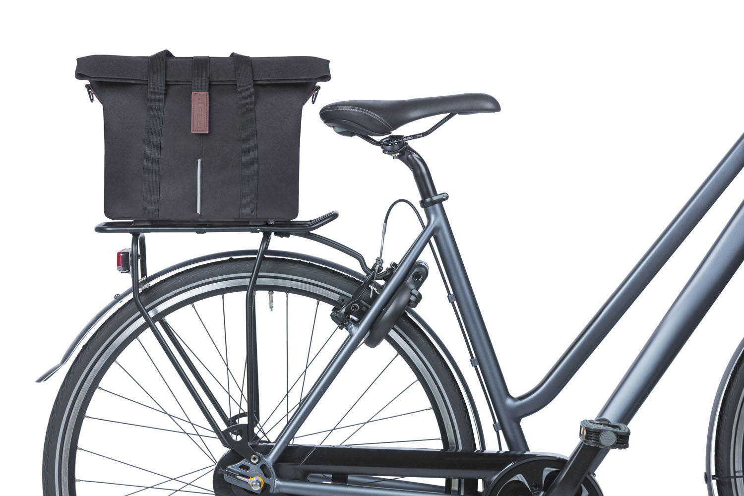 Fietstas Basil City MIK met KF-haak 8-11 liter 39,5 x 39 x 15 cm - zwart
