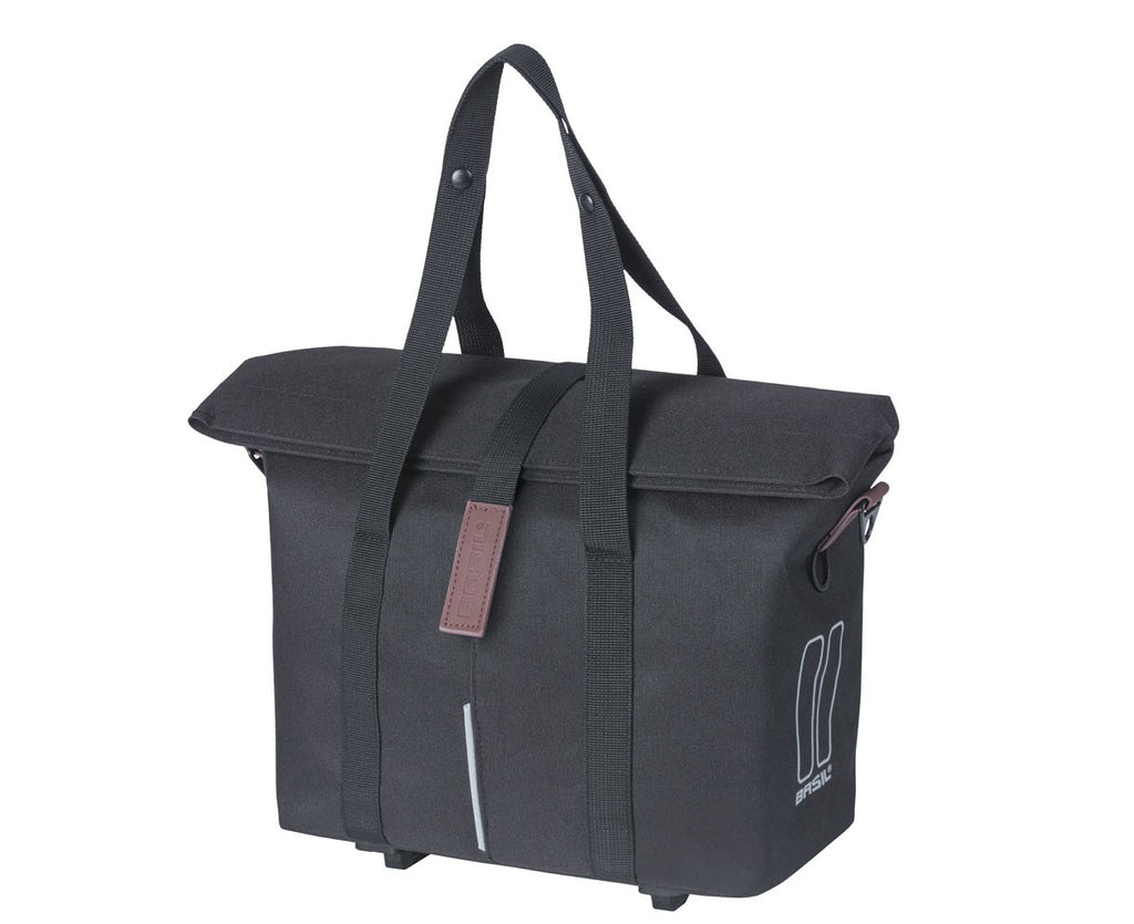 Fietstas Basil City MIK met KF-haak 8-11 liter 39,5 x 39 x 15 cm - zwart