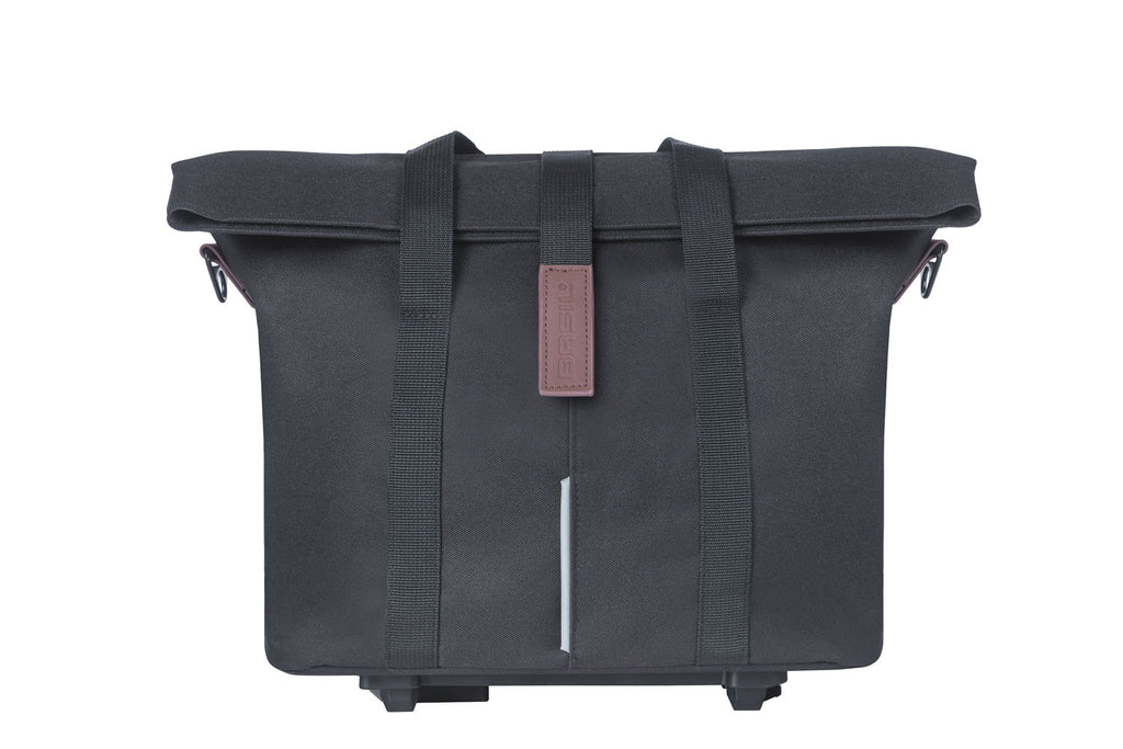 Fietstas Basil City MIK met KF-haak 8-11 liter 39,5 x 39 x 15 cm - zwart