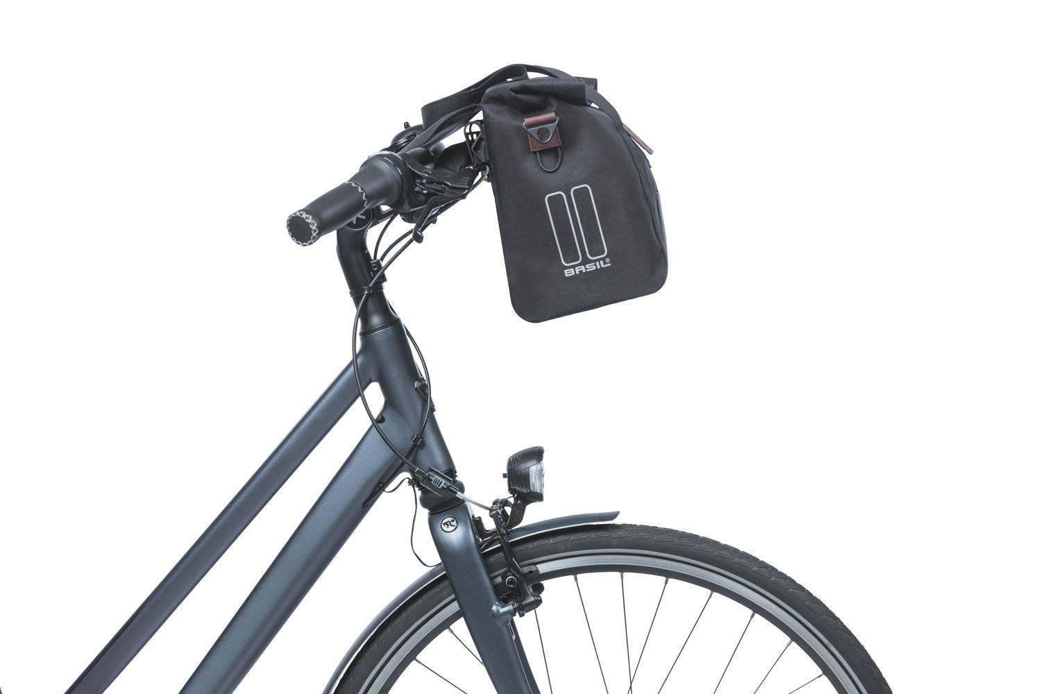 Fietstas Basil City MIK met KF-haak 8-11 liter 39,5 x 39 x 15 cm - zwart