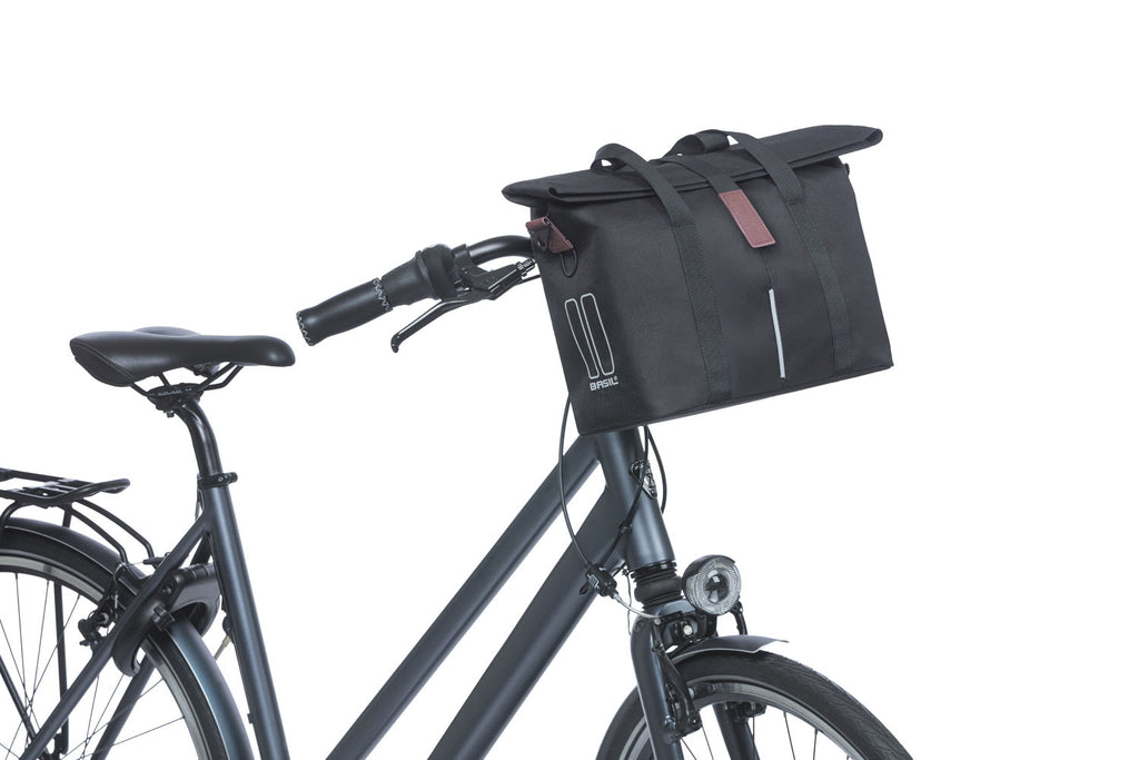 Fietstas Basil City MIK met KF-haak 8-11 liter 39,5 x 39 x 15 cm - zwart