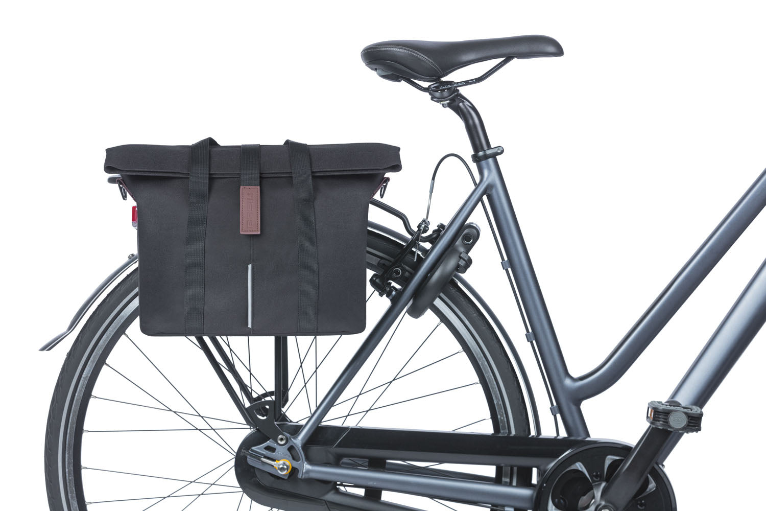 Fietstas Basil City MIK met KF-haak 8-11 liter 39,5 x 39 x 15 cm - zwart