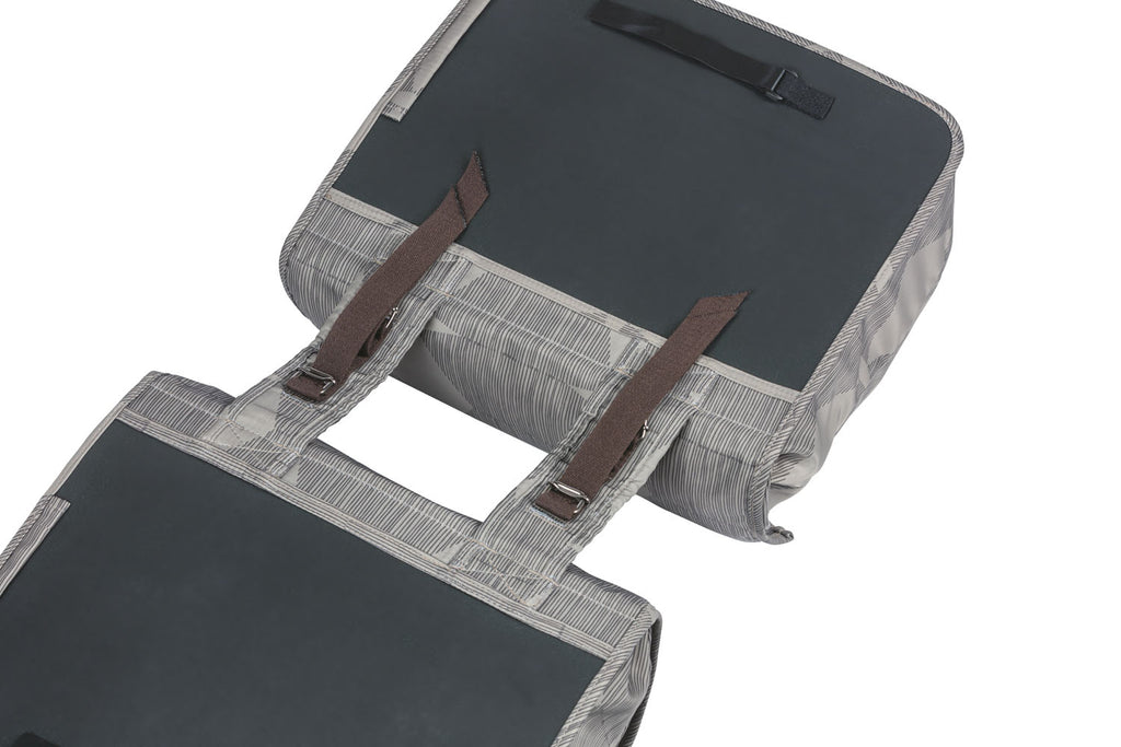 Dubbele fietstas Basil Elegance 40-49 liter 40 x 38 x 16 cm - chateau taupe