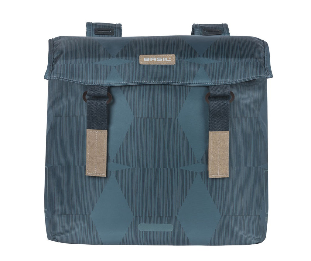 Dubbele fietstas Basil Elegance 40-49 liter 40 x 38 x 16 cm - estate blue