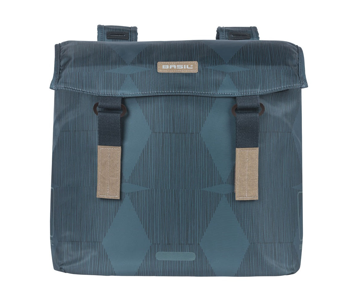 Dubbele fietstas Basil Elegance 40-49 liter 40 x 38 x 16 cm - estate blue