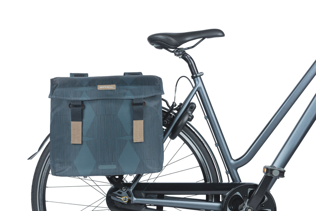 Dubbele fietstas Basil Elegance 40-49 liter 40 x 38 x 16 cm - estate blue
