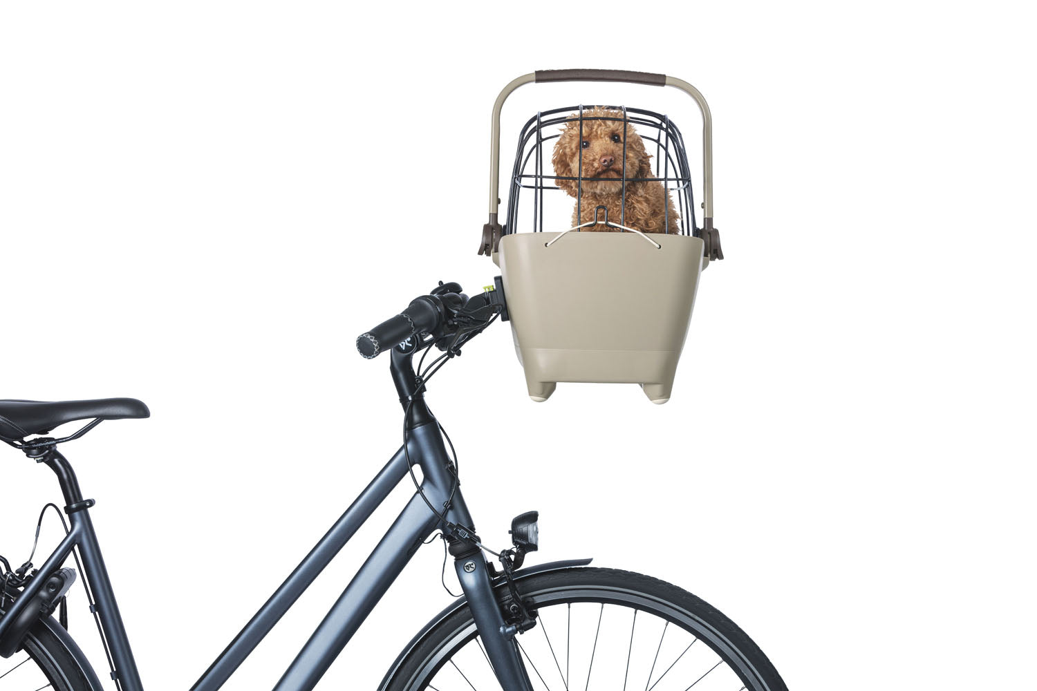 Hondenfietsmand Basil Buddy KF 32 liter 45 x 32 x 22 cm - biscotti brown