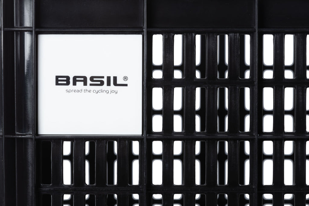 Gerecyclede fietskrat Basil Crate M 29.5 liter 35 x 45 x 25 cm - black