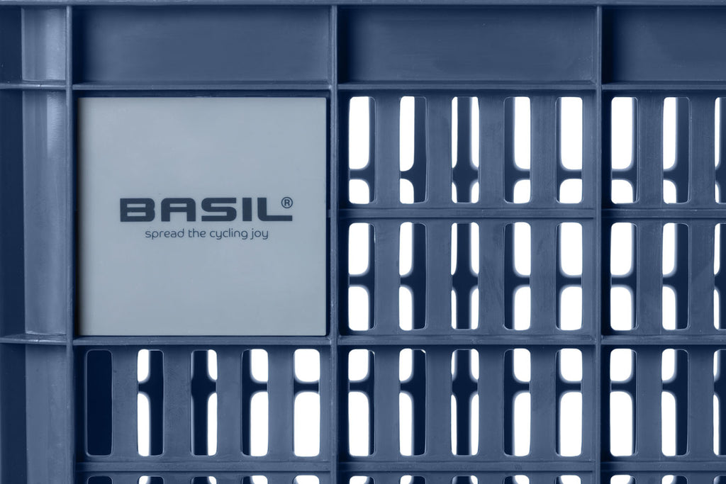 Gerecyclede fietskrat Basil Crate S 17.5 liter 29 x 39 x 20 cm - bluestone