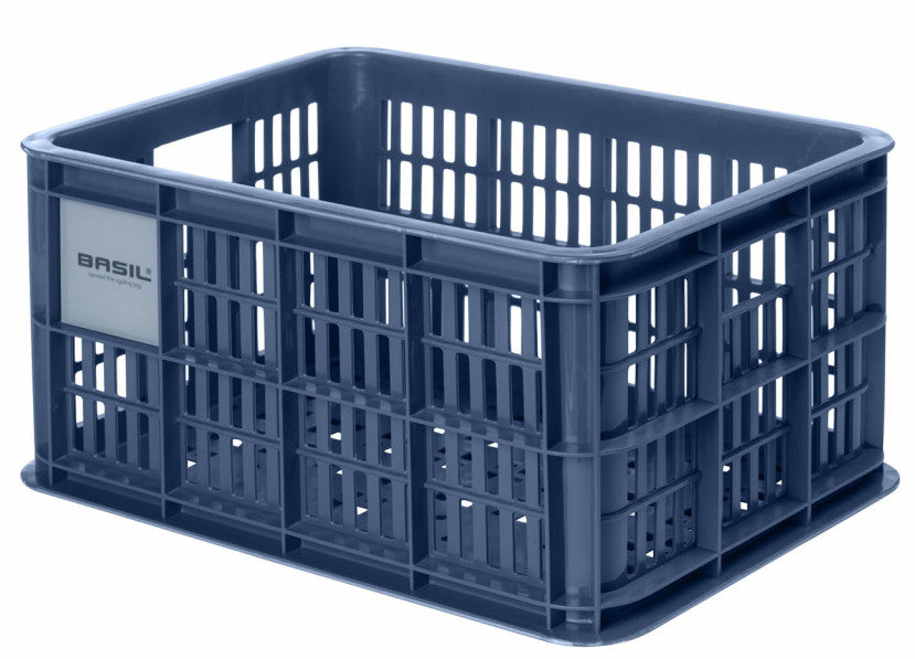 Gerecyclede fietskrat Basil Crate S 17.5 liter 29 x 39 x 20 cm - bluestone
