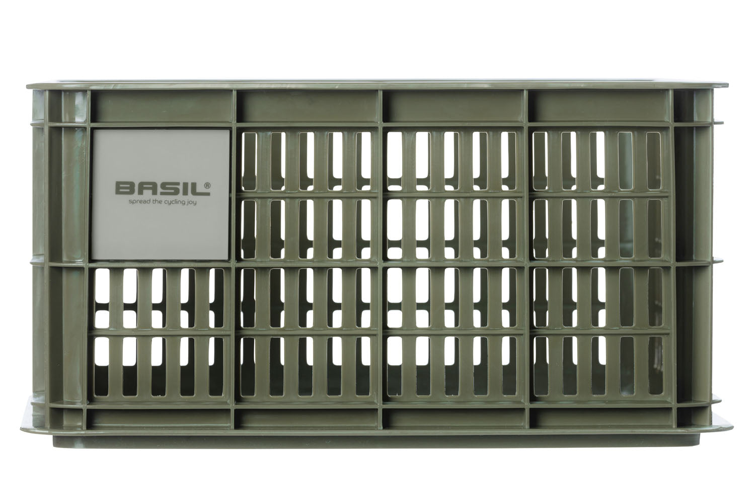 Gerecyclede fietskrat Basil Crate S 17.5 liter 29 x 39 x 20 cm - moss green