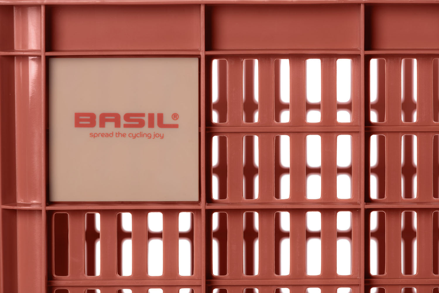 Gerecyclede fietskrat Basil Crate M 29.5 liter 35 x 45 x 25 cm - terra red