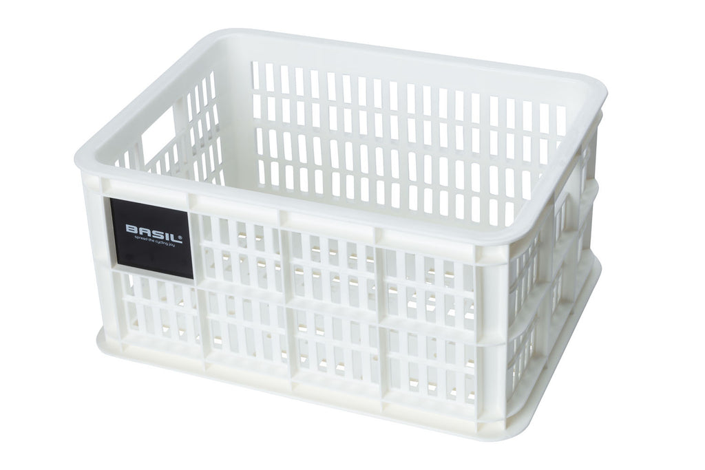 Gerecyclede fietskrat Basil Crate S 17.5 liter 29 x 39 x 20 cm - bright white