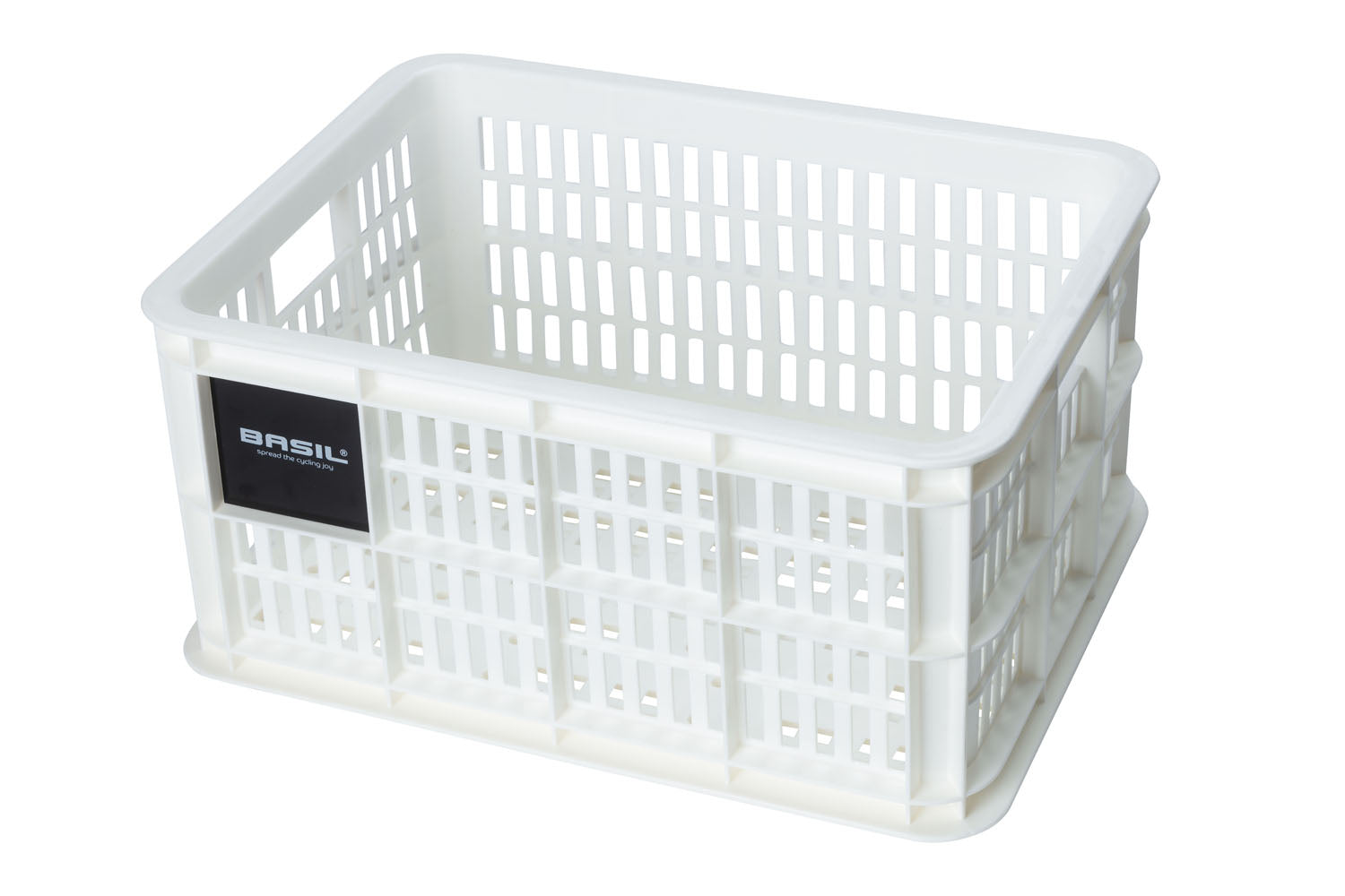 Gerecyclede fietskrat Basil Crate S 17.5 liter 29 x 39 x 20 cm - bright white