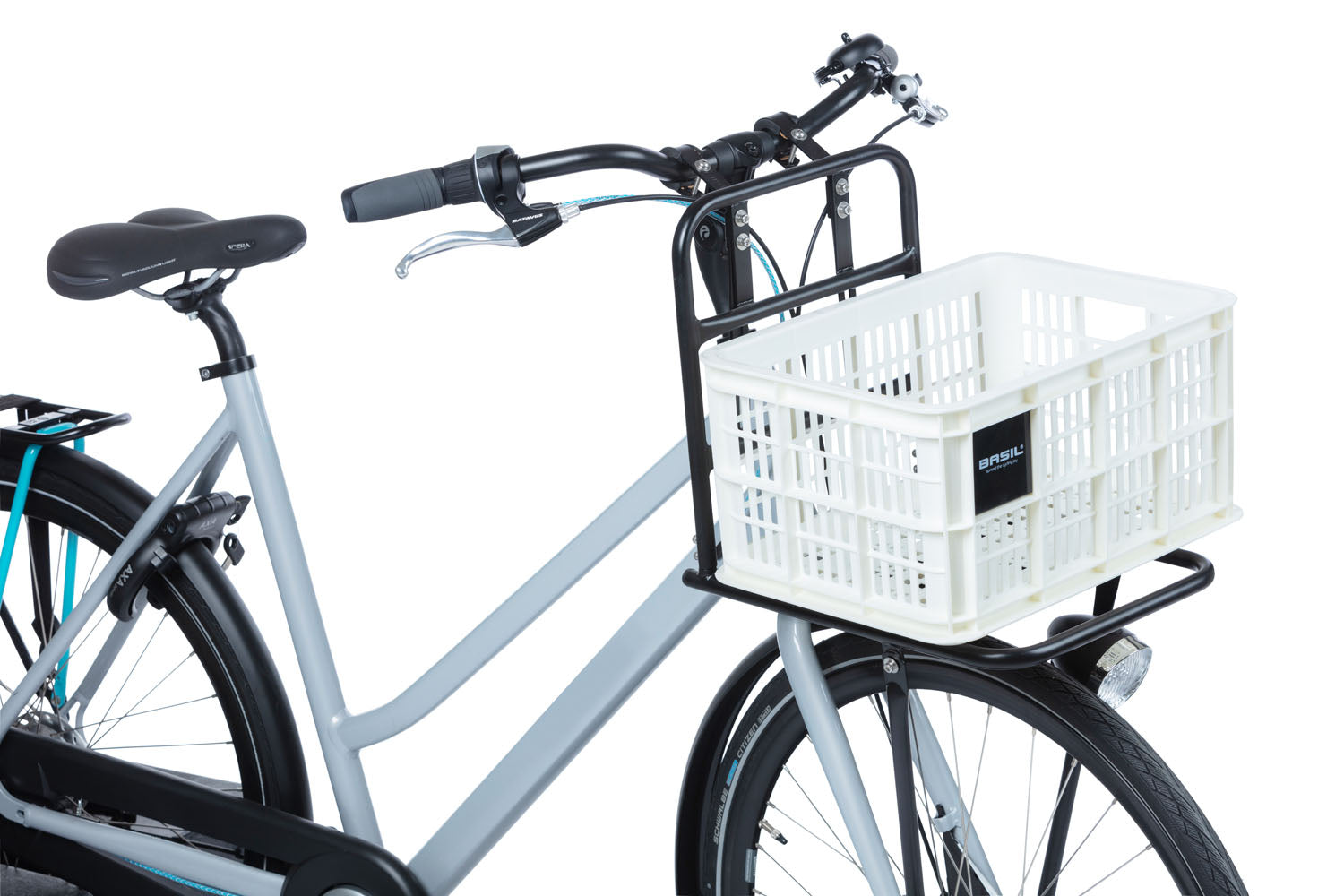 Gerecyclede fietskrat Basil Crate S 17.5 liter 29 x 39 x 20 cm - bright white