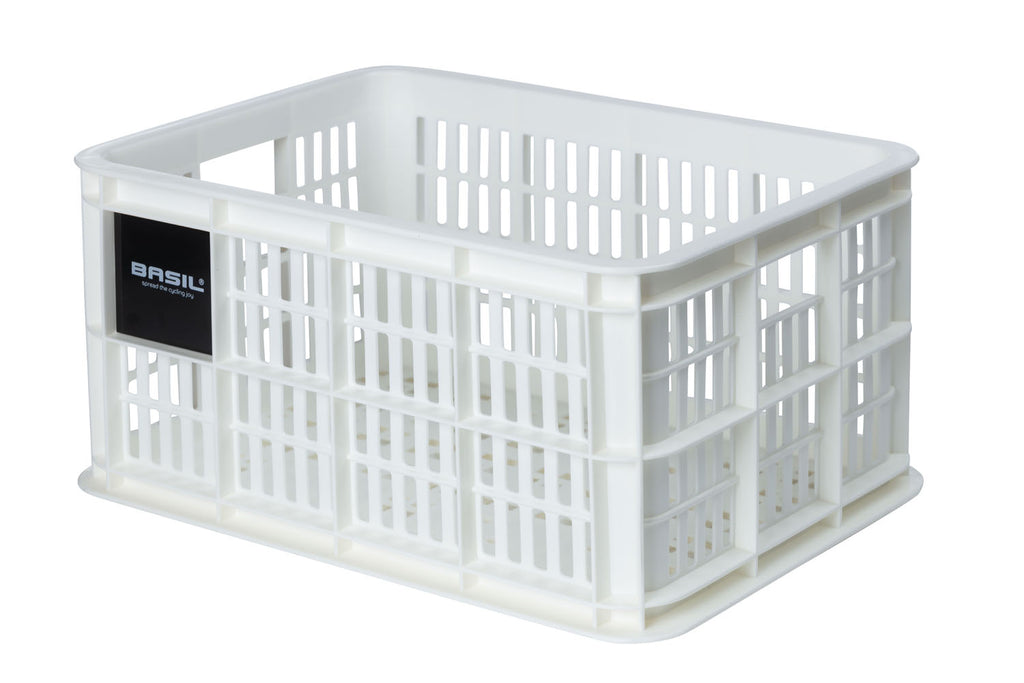 Gerecyclede fietskrat Basil Crate S 17.5 liter 29 x 39 x 20 cm - bright white