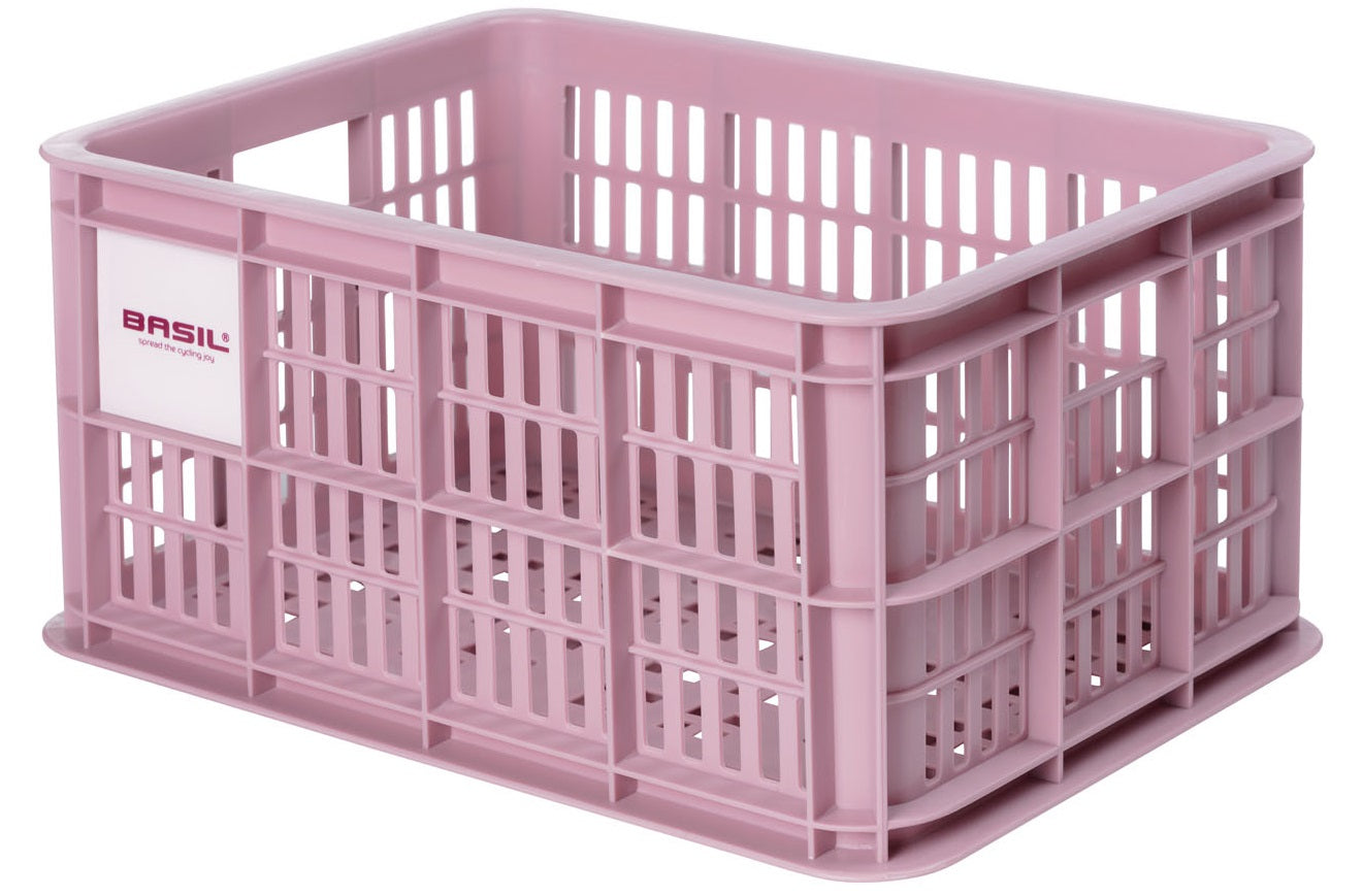 Gerecyclede fietskrat Basil Crate S 17.5 liter 29 x 39 x 20 cm - blossom