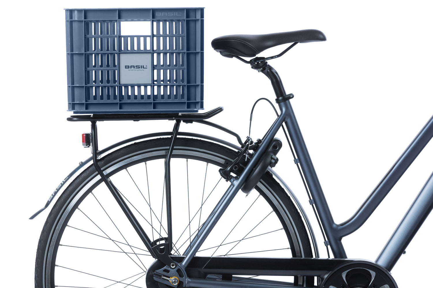 Gerecyclede fietskrat Basil Crate M 29.5 liter 35 x 45 x 25 cm - bluestone