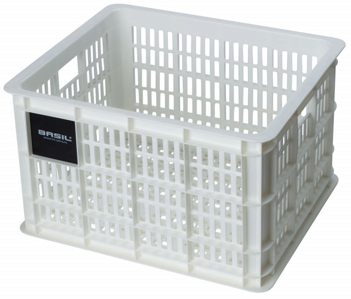 Gerecyclede fietskrat Basil Crate M 29.5 liter 35 x 45 x 25 cm - bright white