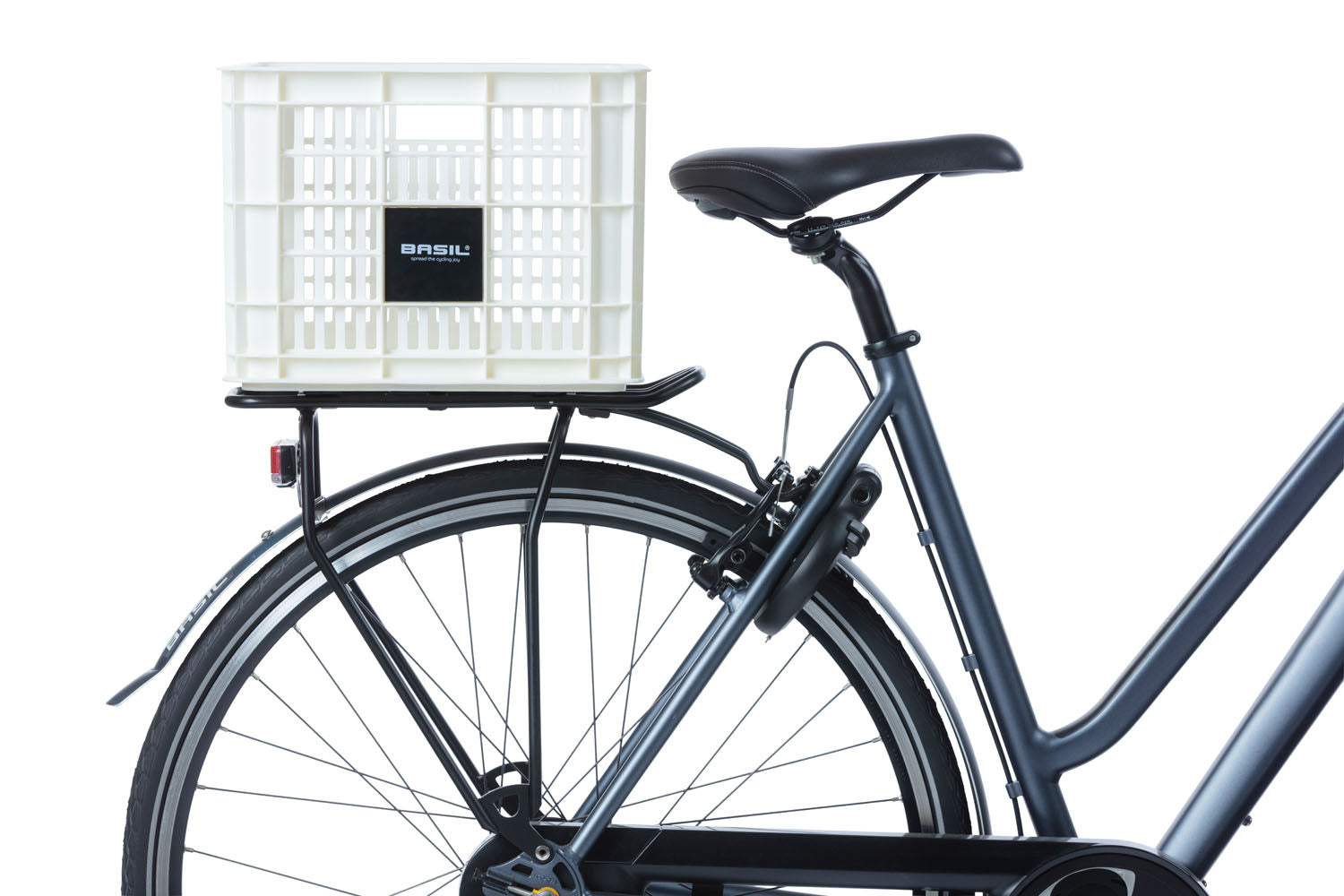 Gerecyclede fietskrat Basil Crate M 29.5 liter 35 x 45 x 25 cm - bright white