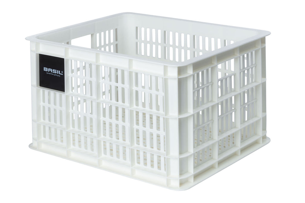 Gerecyclede fietskrat Basil Crate M 29.5 liter 35 x 45 x 25 cm - bright white