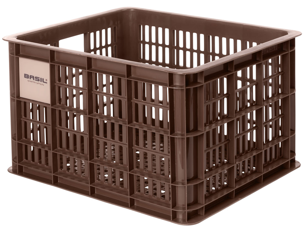 Gerecyclede fietskrat Basil Crate M 29.5 liter 35 x 45 x 25 cm - brown