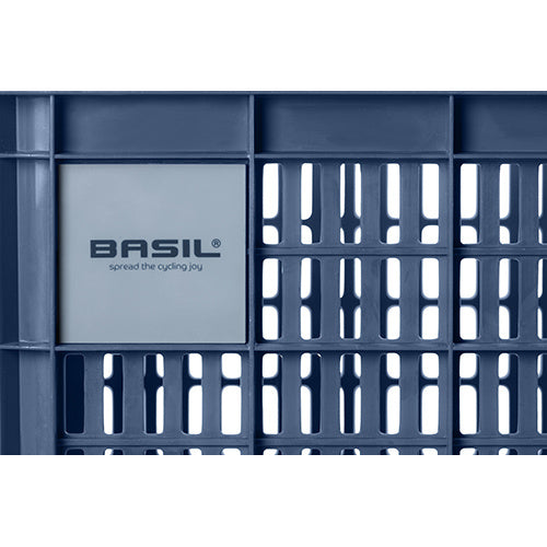 Gerecyclede fietskrat Basil Crate L 40.0 liter 39 x 49 x 26 cm - bluestone