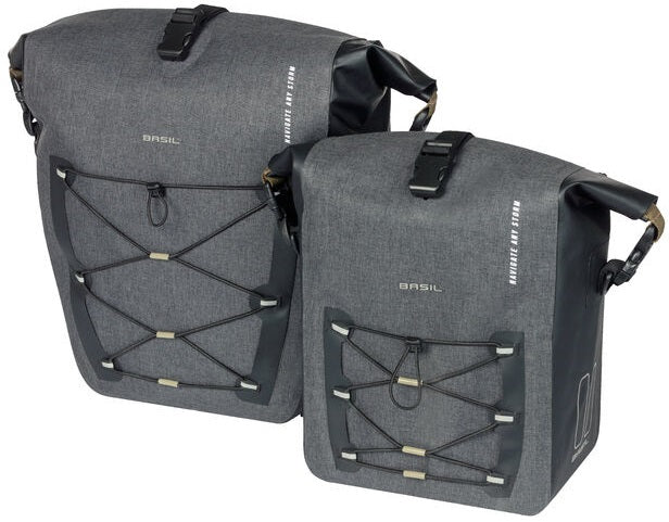 Enkele fietstas Basil Navigator Storm MIK SIDE M 12-15 liter 34 x 28 x 19 cm - zwart