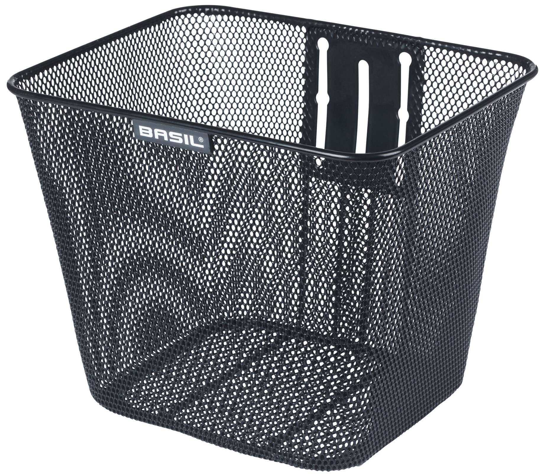 Fietsmand Basil Bilbao met vaste montage 26 x 22 x 27 cm - zwart