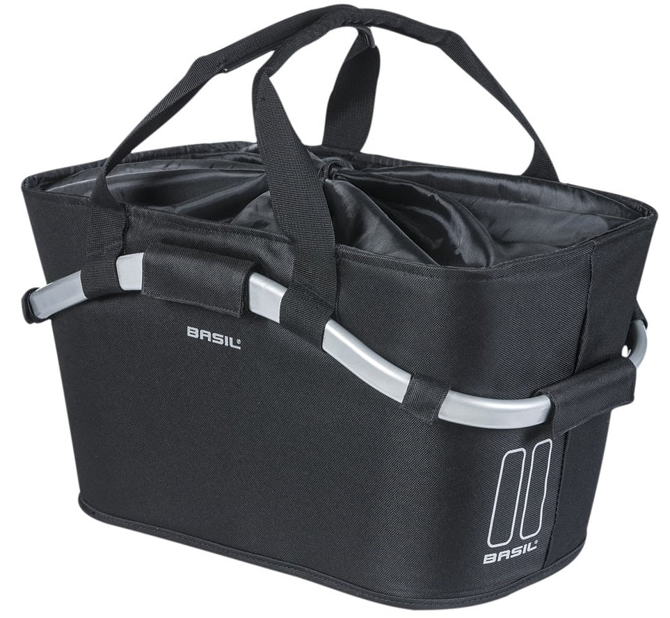 Fietsmand Basil Classic Carry All met MIK bevestiging 22 liter 20 x 38 x 17 cm - zwart