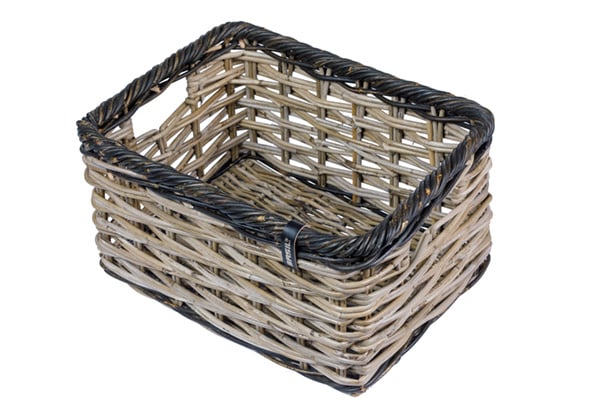 Fietsmand Basil Dijon L 36 x 49 x 27 cm - grijs zwart