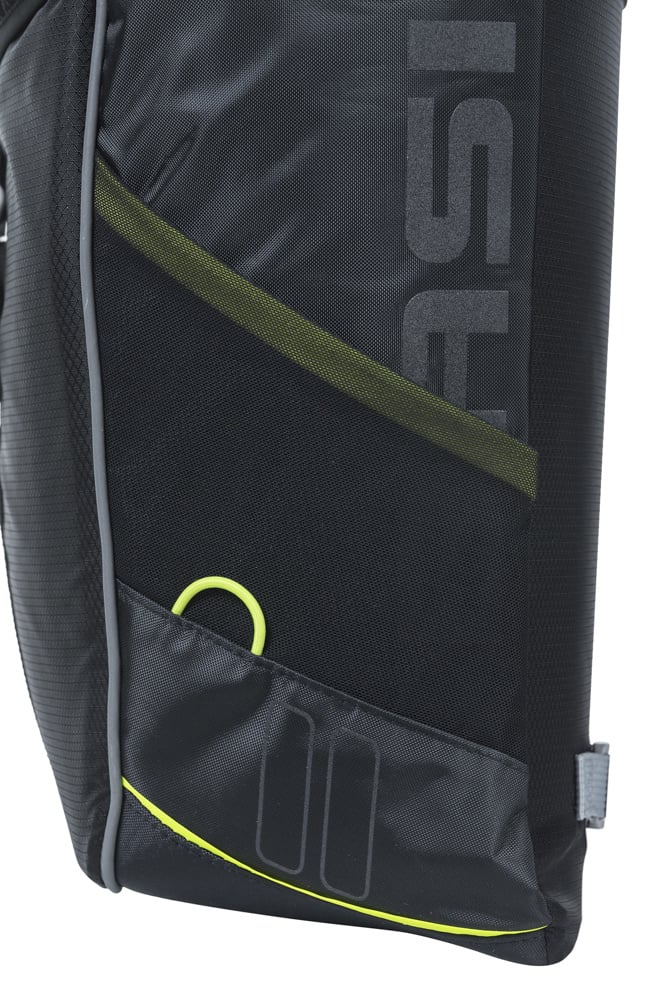 Dubbele fietstas Basil Miles 34 liter 13 x 26 x 35 cm (2x) - zwart / lime