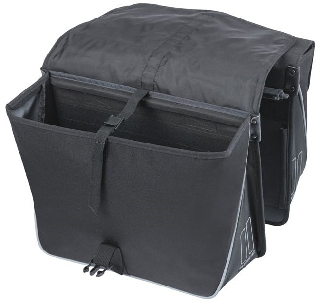 Dubble fietstas Basil Forte MIK 35 liter 15 x 38 x 30 cm - zwart