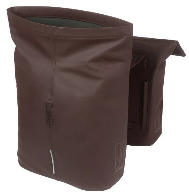 Dubbele fietstas Basil City MIK 28-32 liter - roasted brown