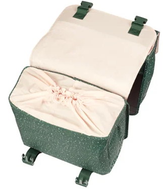 Dubbele fietstas Basil Flair 35 liter - groen