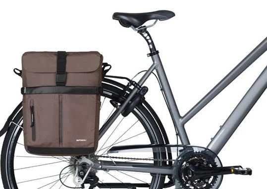Fietsschoudertas Basil Move MIK studs 14 liter 14 x 24 x 34 cm - bruin