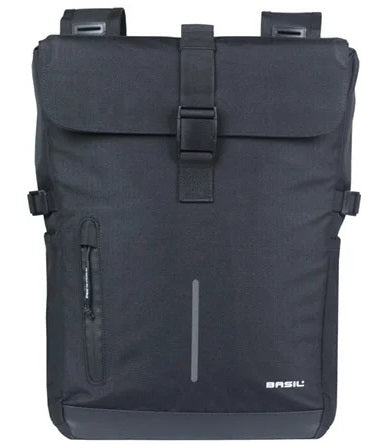 Dubbele fietsas Basil Move 30 liter 16 x 27 x 38 cm - zwart