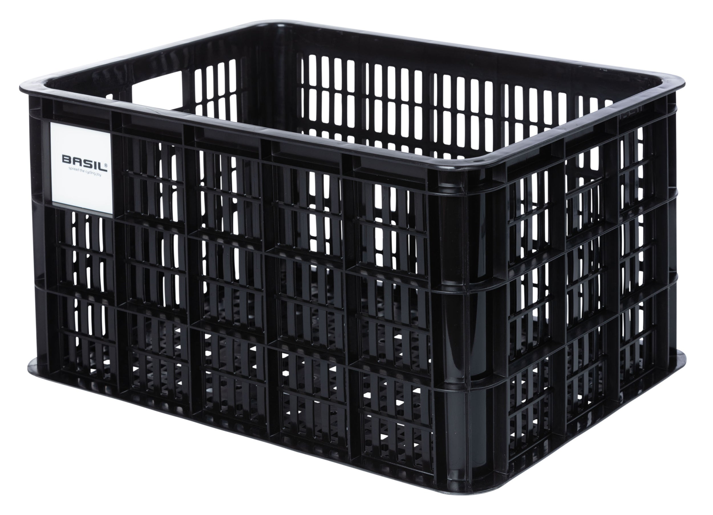 Gerecyclede fietskrat Basil M 29.5 liter MIK 33 x 44 x 27 cm - zwart
