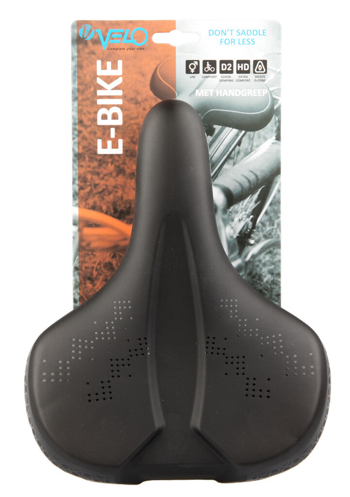 E-bike zadel Velo Comfort - vacuüm met O-zone en handvat