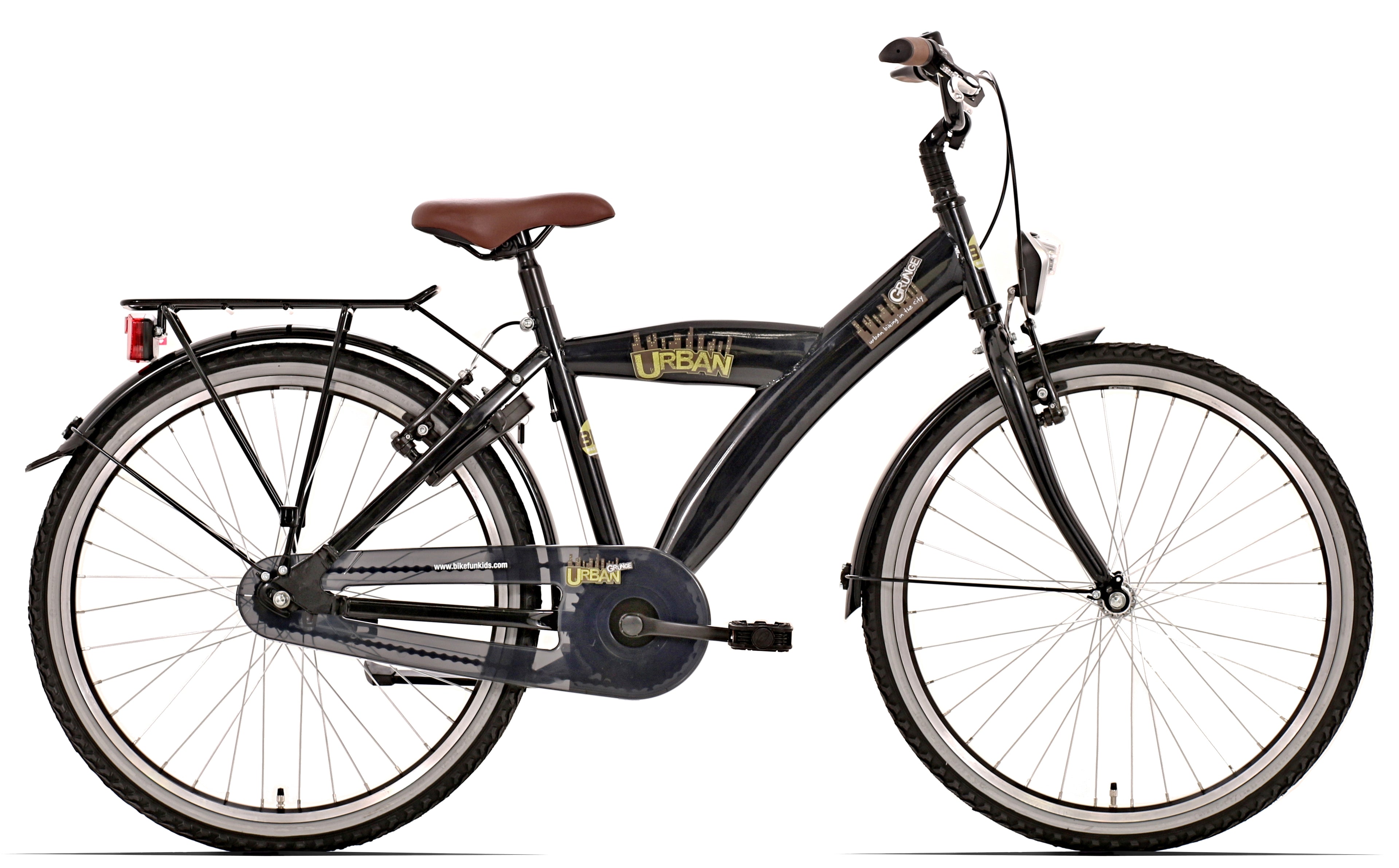 Kinderfiets Bikefun Urban City 24 inch met Nexus 3 versnelling/remnaaf - Zwart