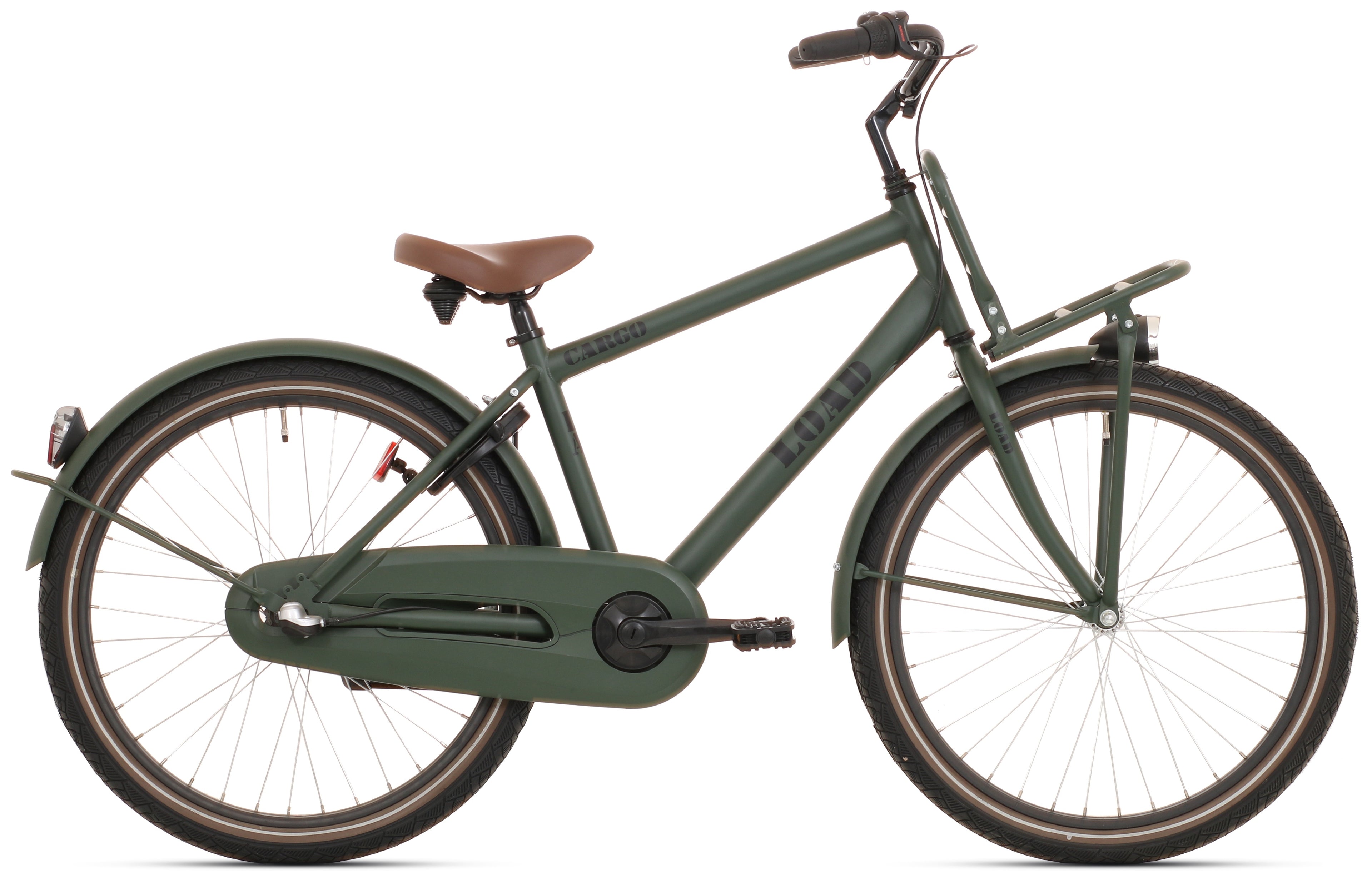 Kinderfiets Bikefun Load 26 inch met Nexus 3 versnelling/remnaaf - Kaki Mat Groen