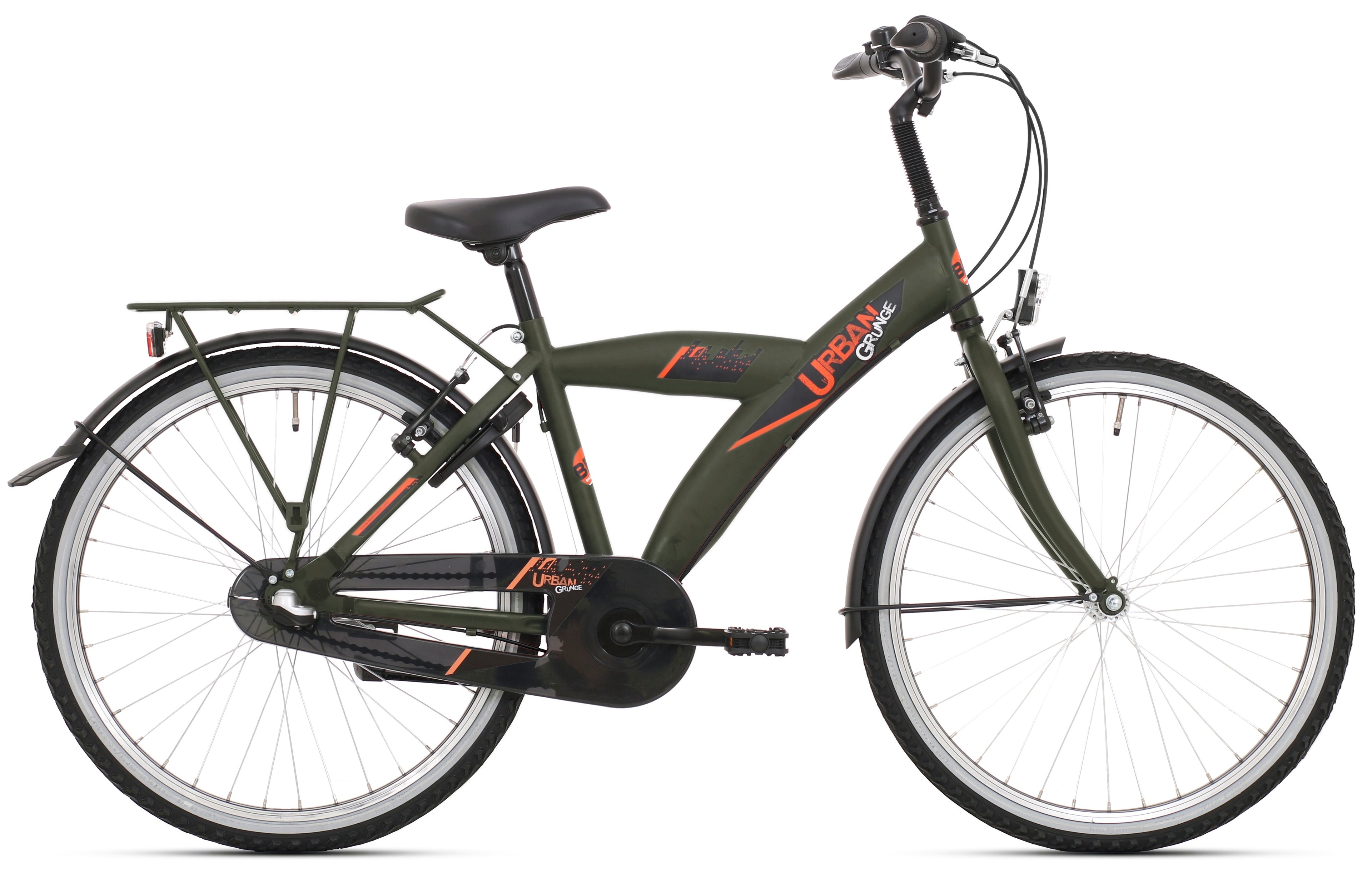Kinderfiets Bikefun Urban City 24 inch met Nexus 3 versnelling/remnaaf - Mat Groen
