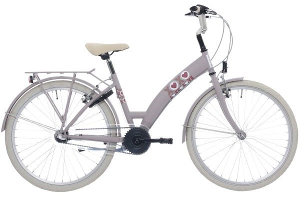 Kinderfiets Bikefun Lots of Love 26 inch met Nexus 3 versnelling/remnaaf - Adobe Roze