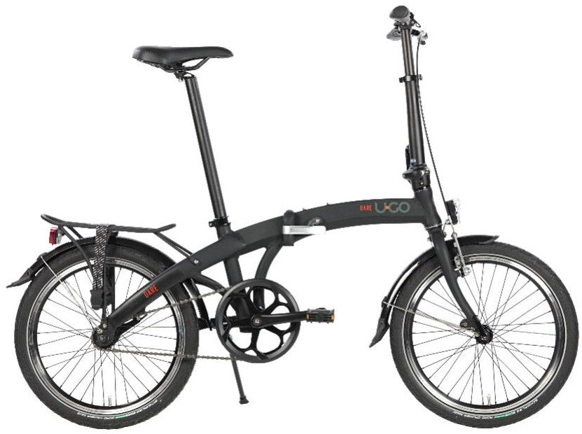 Vouwfiets U-Go Dare S1 - 20 inch - Single speed - V brake en remnaaf - Smoke Black