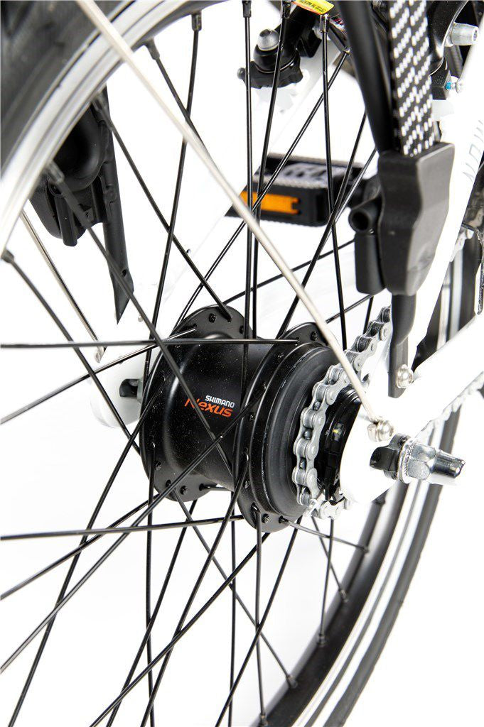 Elektrische vouwfiets U-Go Now Ei7 - lage instap - 20 inch - Nexus 7 speed - V brake - Pearl White