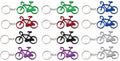 Sleutelhanger aluminium fiets (12 stuks)