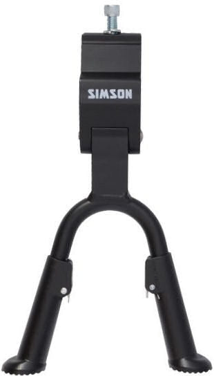 Middenstandaard Simson Dubbel met 30mm brede plaat - zwart